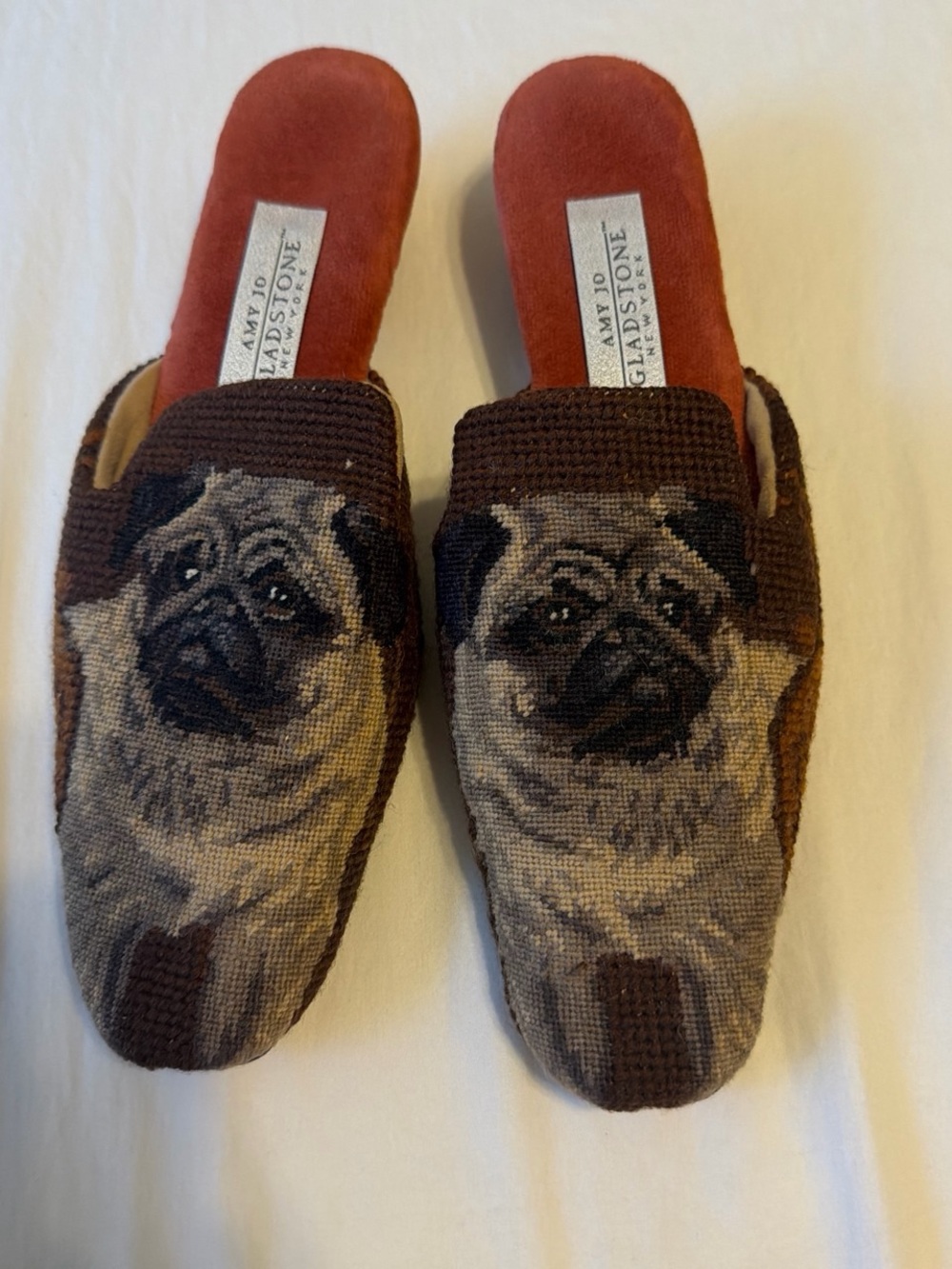vintage pug kitten mules!
